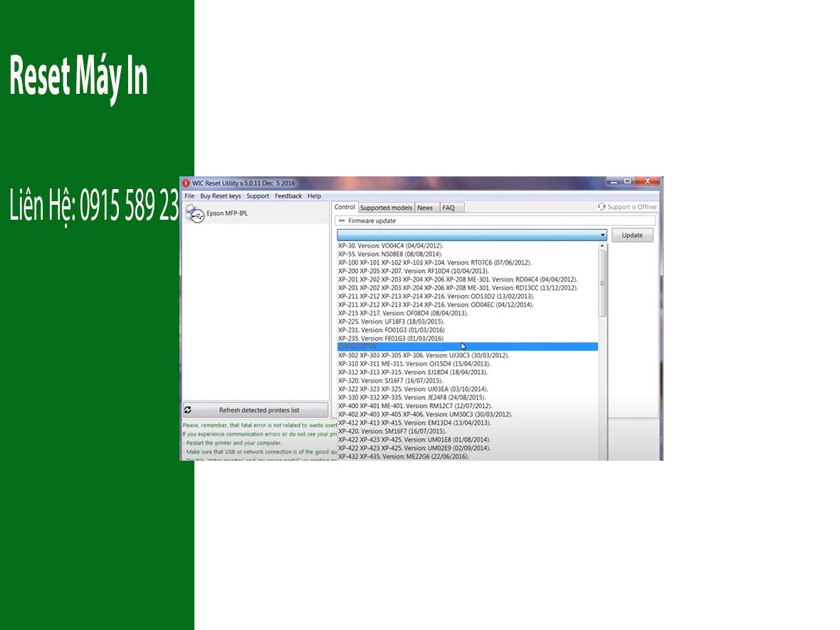 Key Firmware May In Epson SX620FW Step 5